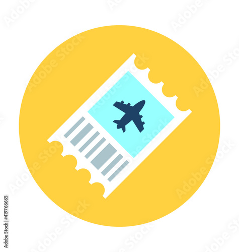 Air Ticket Vector Icon