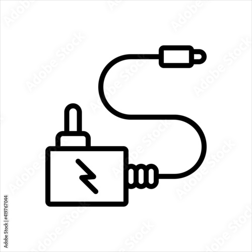 Black line icon for adapter