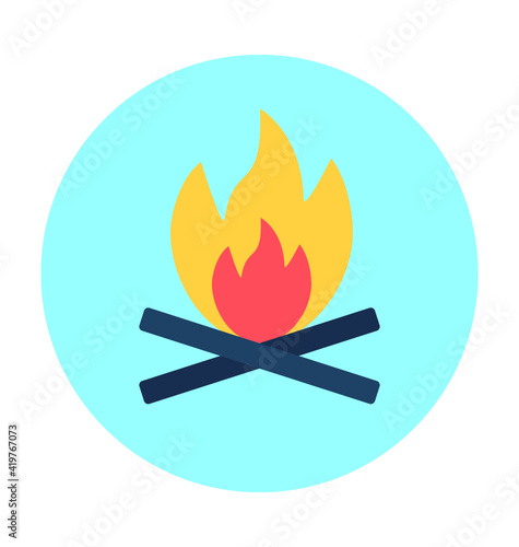 Campfire Vector Icon
