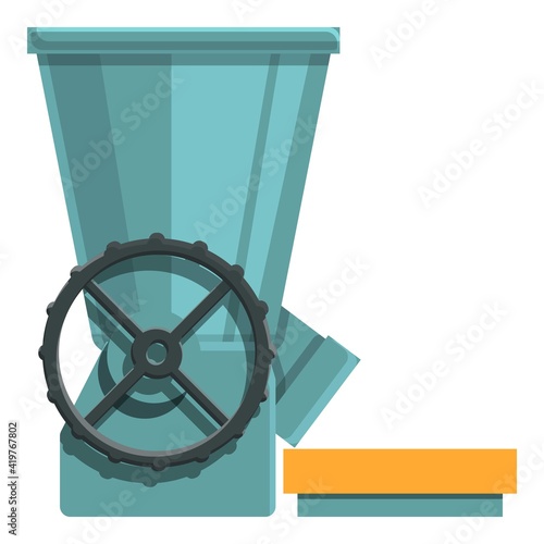 Coffee factory grinder icon. Cartoon of coffee factory grinder vector icon for web design isolated on white background
