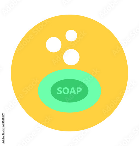 Bath Soap Vector Icon