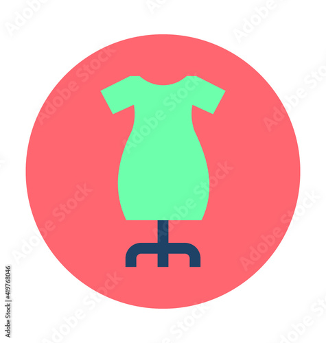 Woman Mannequin Vector Icon 