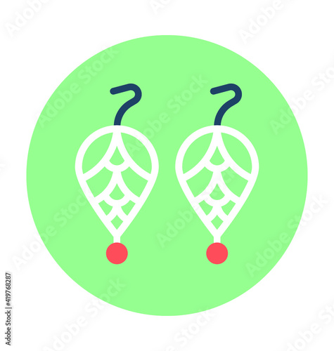Earrings Vector Icon