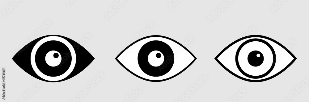 Eye icon set. Eyesight symbol. Eye icon set. Eyesight symbol.