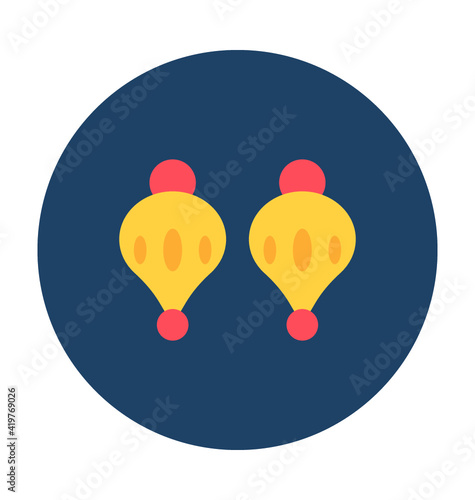 Earrings Vector Icon
