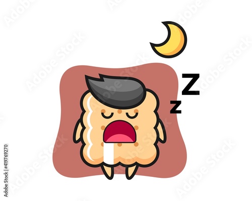 Cracker character illustration sleeping at night