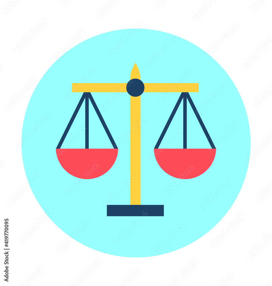 Balance Scale Vector Icon Balance Scale Vector Icon