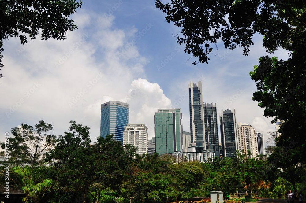 View of skylines at KLCC district in Kuala Lumpur, Malaysia. View of skylines at KLCC district in Kuala Lumpur, Malaysia.