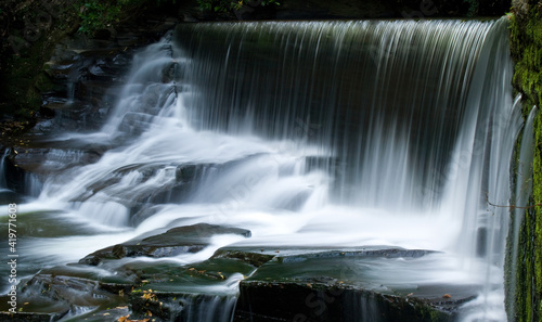 tranquil Aberdulais Falls  in Wales UK