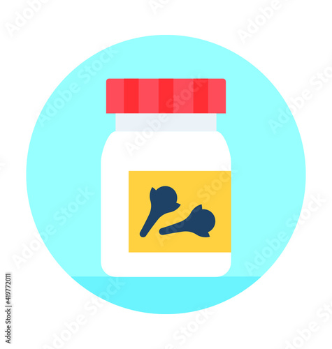 Cloves Jar Vector Icon