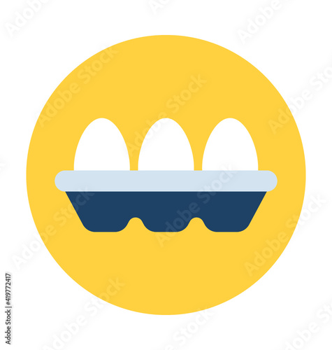 Eggs Box Vector Icon