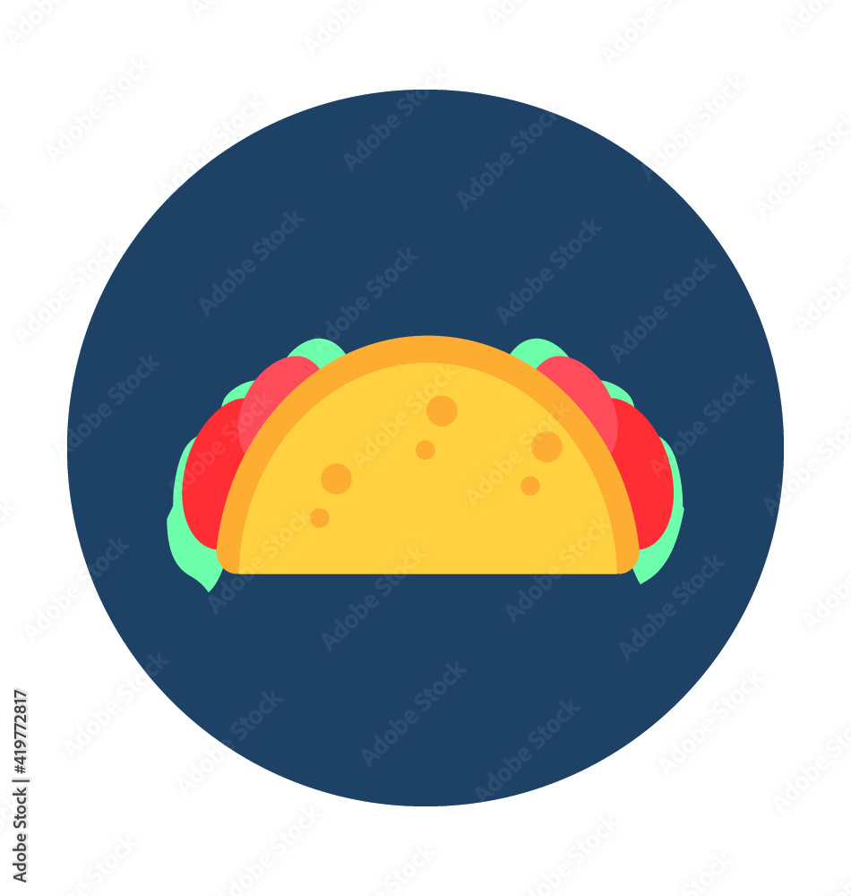 Tacos Vector Icon Tacos Vector Icon