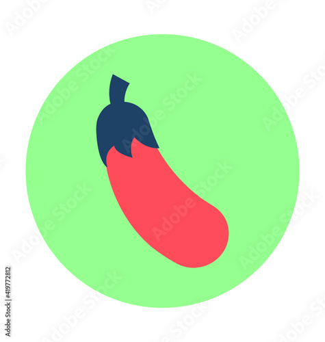 Eggplant Vector Icon