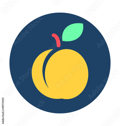 Peach Vector Icon