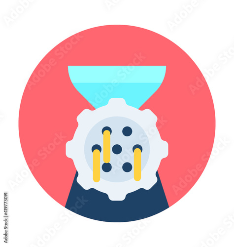 Mincer Machine Vector Icon