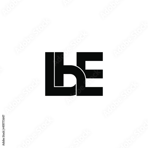 lbe letter original monogram logo design