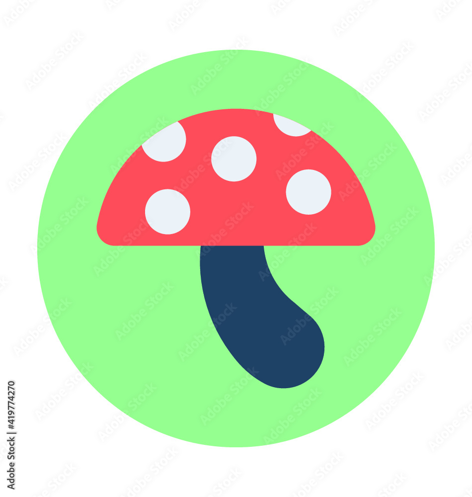 Obraz premium Mushroom Vector Icon
