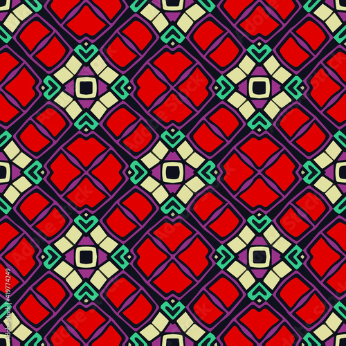 Geometric vector pattern with triangular elements. Seamless abstract ornament for wallpapers and backgrounds. 