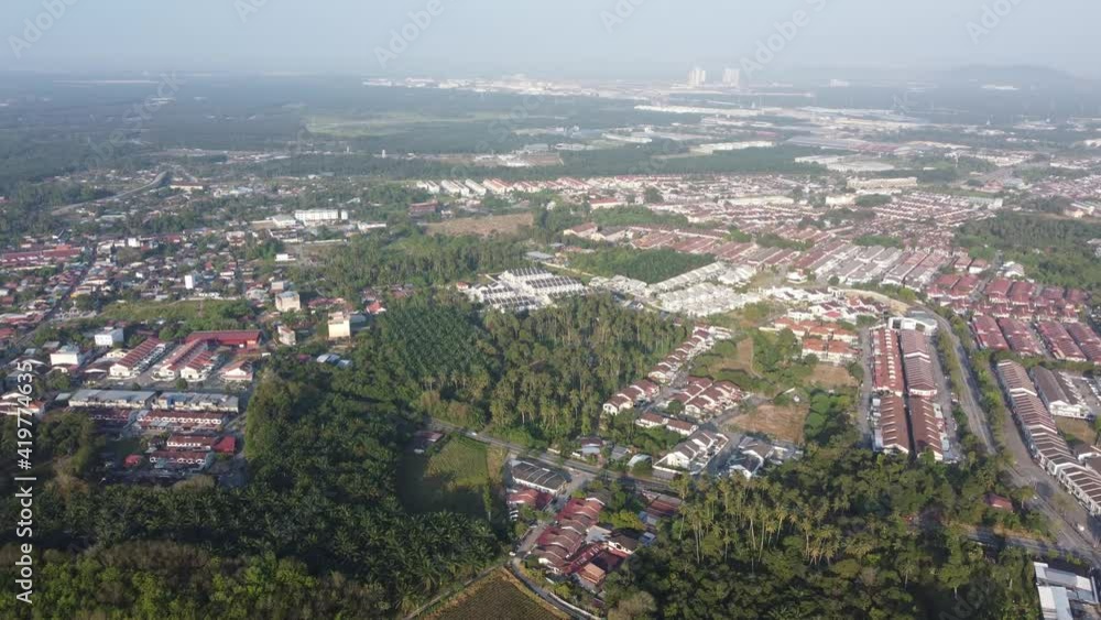 Panorama view residential near green tree plantation in Sungai Jawi, Penang Panorama view residential near green tree plantation in Sungai Jawi, Penang