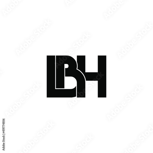 lbh letter original monogram logo design