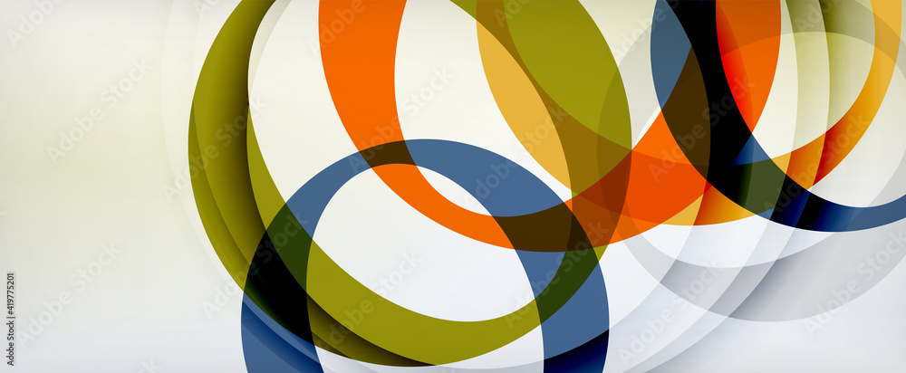 Ring geometric shapes, o letter repetition wallpaper. Abstract background for business or technology presentations, internet posters or web brochure covers Ring geometric shapes, o letter repetition wallpaper. Abstract background for business or technology presentations, internet posters or web brochure covers