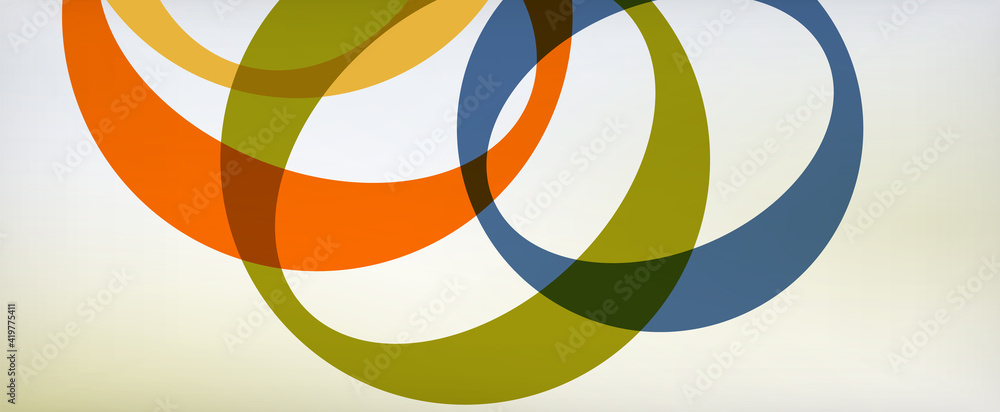 Ring geometric shapes, o letter repetition wallpaper. Abstract background for business or technology presentations, internet posters or web brochure covers Ring geometric shapes, o letter repetition wallpaper. Abstract background for business or technology presentations, internet posters or web brochure covers