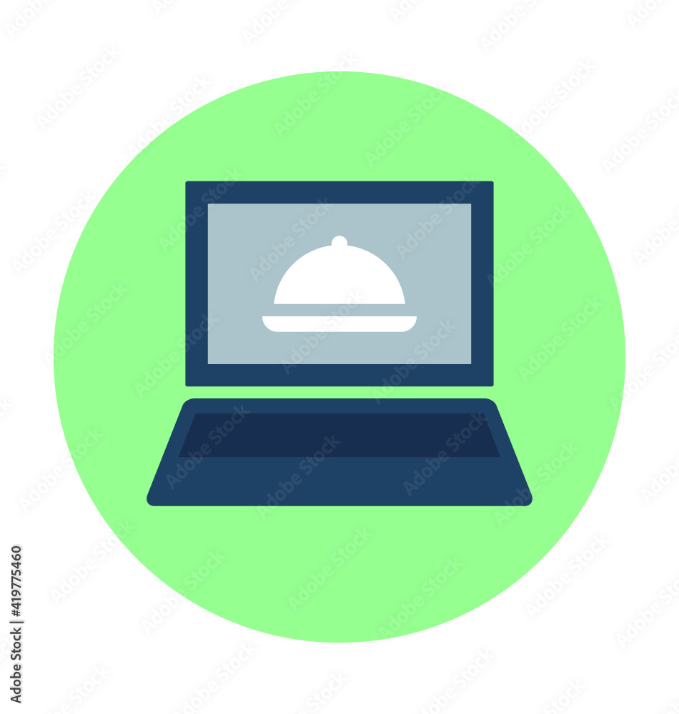 Fototapeta premium Online Food Vector Icon