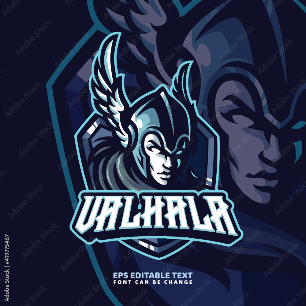 Viking Mascot Logo Template