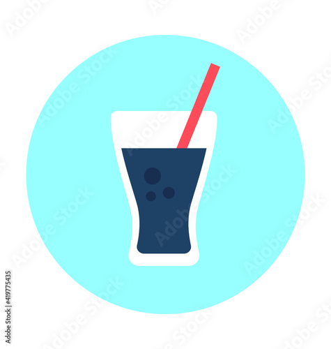 Cold Drink Vector Icon