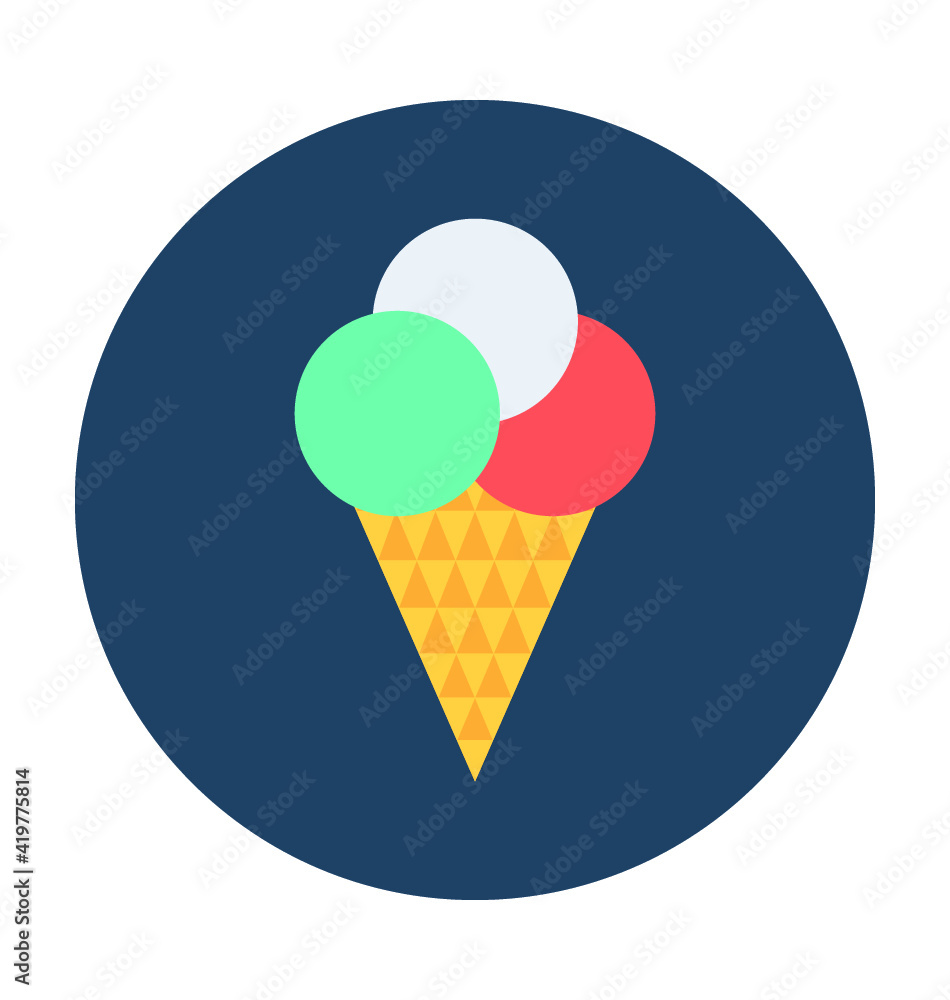 Ice Cone Vector Icon Ice Cone Vector Icon