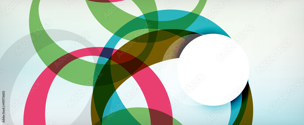 Ring geometric shapes, o letter repetition wallpaper. Abstract background for business or technology presentations, internet posters or web brochure covers Ring geometric shapes, o letter repetition wallpaper. Abstract background for business or technology presentations, internet posters or web brochure covers