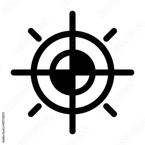 Target icon in black color