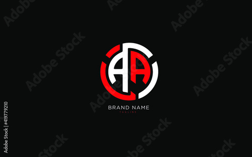 Alphabet letter Initial A, AA, O, AO logo premium business typeface, minimal, innovative concept, creative, symbol, sign, Monogram, vector, startup, template graphic design. photo