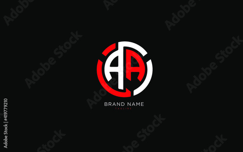 Alphabet letter Initial A, AA, O, AO logo premium business typeface, minimal, innovative concept, creative, symbol, sign, Monogram, vector, startup, template graphic design.