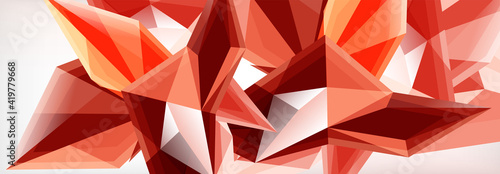 Vector 3d triangles and pyramids abstract background for business or technology presentations, internet posters or web brochure covers