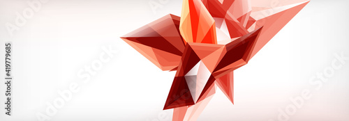 Vector 3d triangles and pyramids abstract background for business or technology presentations, internet posters or web brochure covers