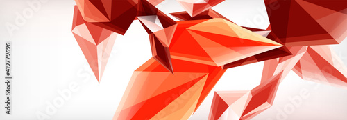 Vector 3d triangles and pyramids abstract background for business or technology presentations, internet posters or web brochure covers