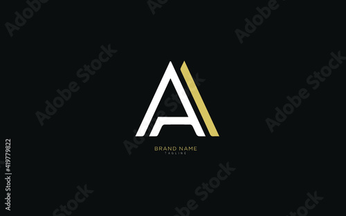 Alphabet letter Initial A, AA, AI logo premium business typeface, minimal, innovative concept, creative, symbol, sign, Monogram, vector, startup, template graphic design.