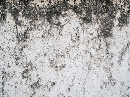 White cracked wall background texture pattern. © Longfin Media