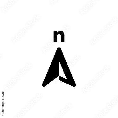 north arrow compass logo vector icon illustration
