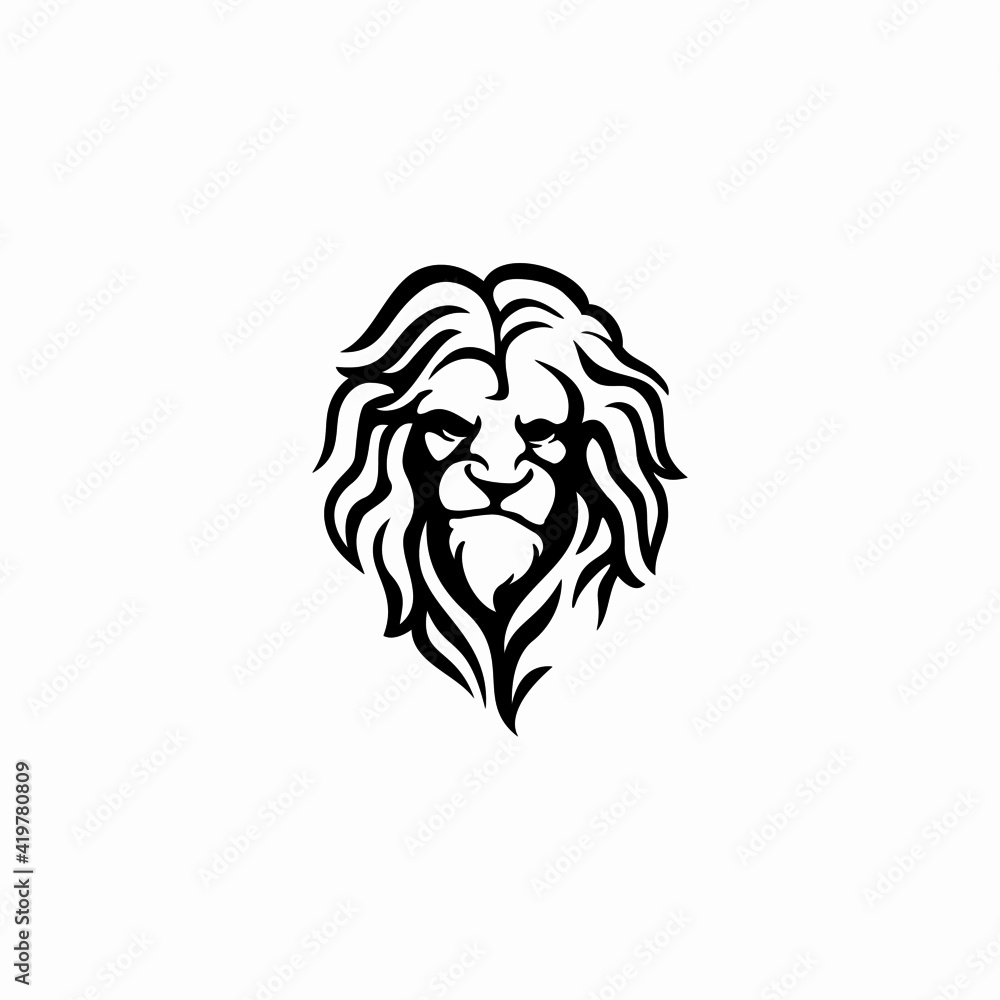 lion head logo vector template illustration design lion head logo vector template illustration design