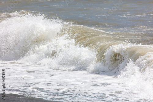Wave on the seashore as a background.