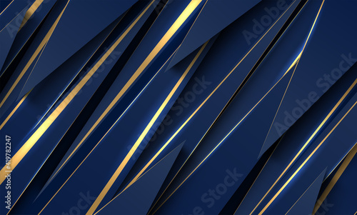 Abstract luxury gold and dark blue background