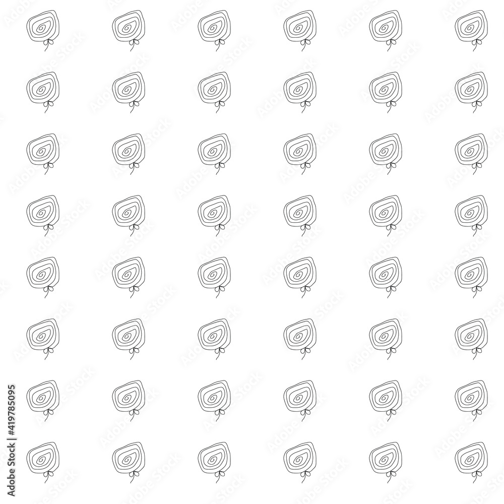 Floral pattern black and white minimalism. Floral pattern black and white minimalism.