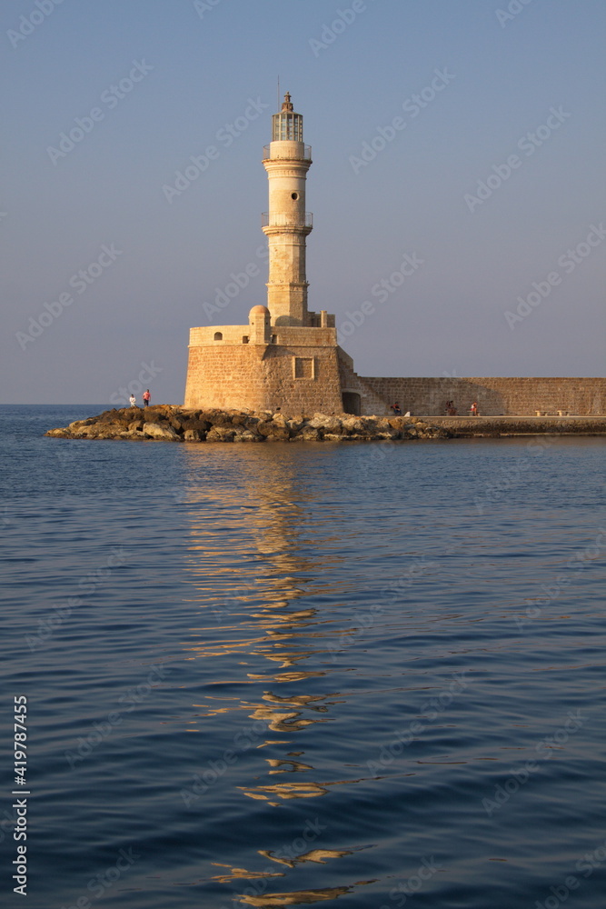 Lighthouse in Chania on Crete in Greece, Europe
