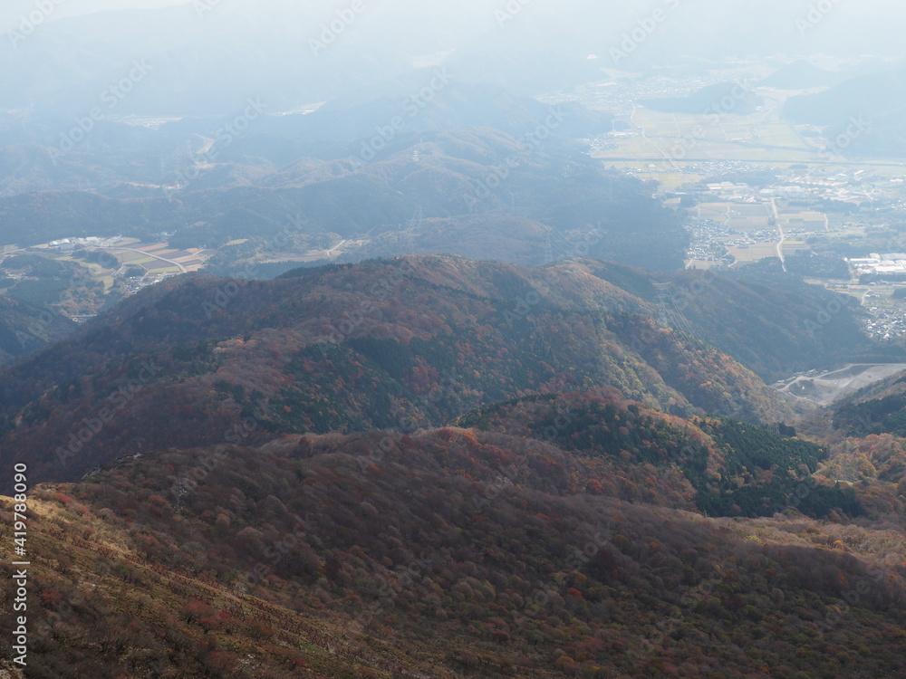 秋の伊吹山からの景色 秋の伊吹山からの景色
