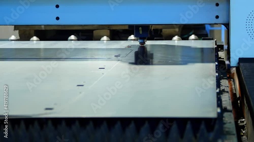 Modern laser cutting of metal on automatic equipment.