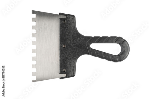 Billede på lærred New trowel for tiles isolated on white background