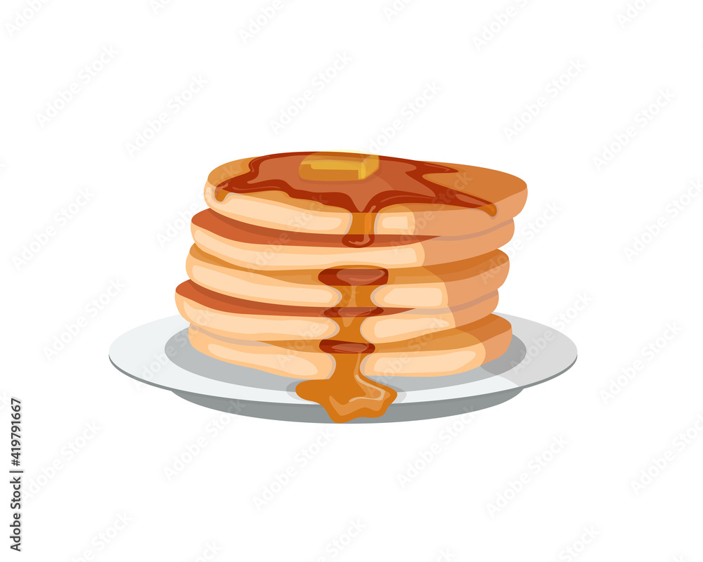 Pan cake vector design. Delicious dessert food Pan cake vector design. Delicious dessert food