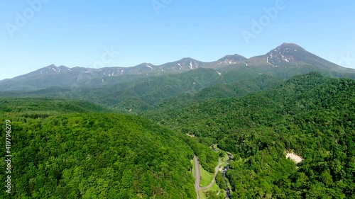 知床連山の空撮